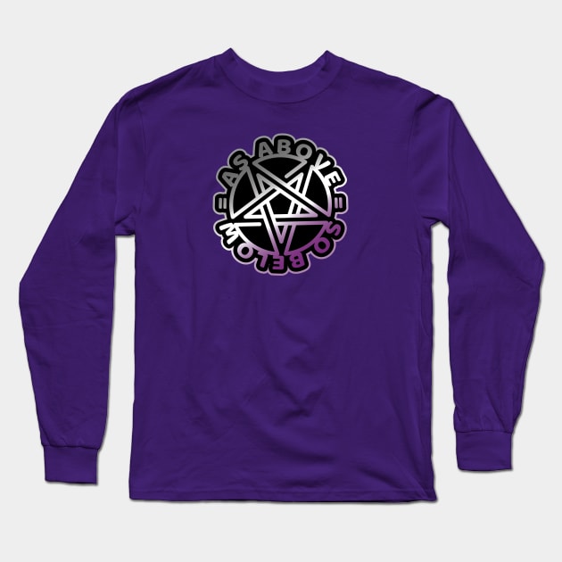 Equality Above & Below - ACE PRIDE - dark Long Sleeve T-Shirt by MortalMerch